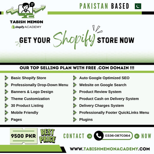 Get Your Shopify Store Now - Tabish Memon Academy